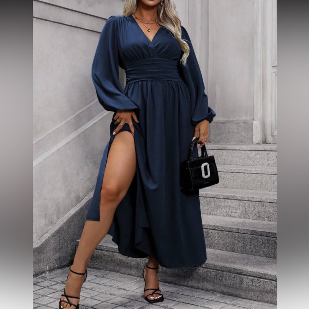 Elegant Navy Blye Maxi Dress